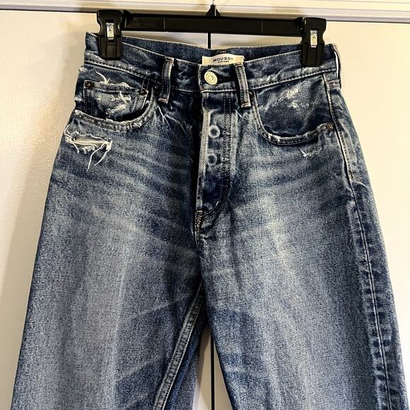 Moussy Vintage Ashleys Wide Straight jeans blue size 25 - Picture 5 of 8
